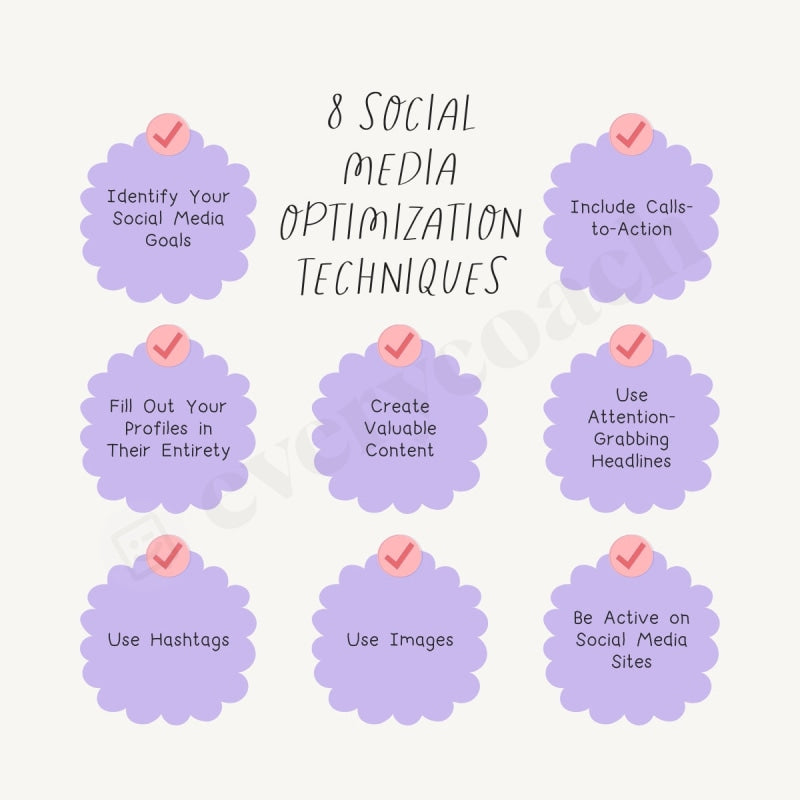 8 Social Media Optimization Techniques Instagram Post Canva Template