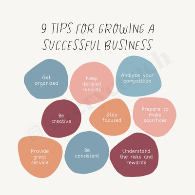 9 Tips For Growing A Successful Business Instagram Post Canva Template