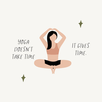 Yoga Doesn’t Take Time It Gives Time Instagram Post Canva Template