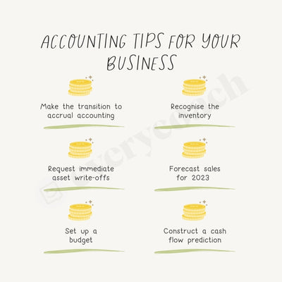 Accounting Tips For Your Business Instagram Post Canva Template