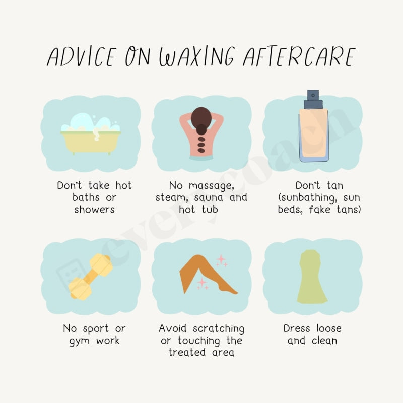 Advice On Waxing Aftercare Instagram Post Canva Template