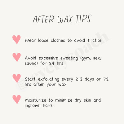 After Wax Tips Instagram Post Canva Template
