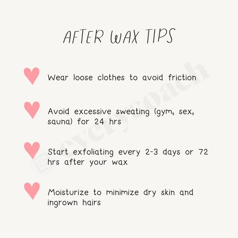 After Wax Tips Instagram Post Canva Template