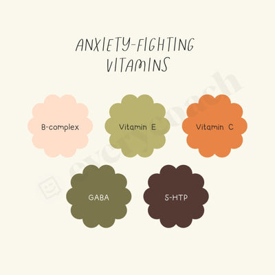 Anxiety-Fighting Vitamins Instagram Post Canva Template