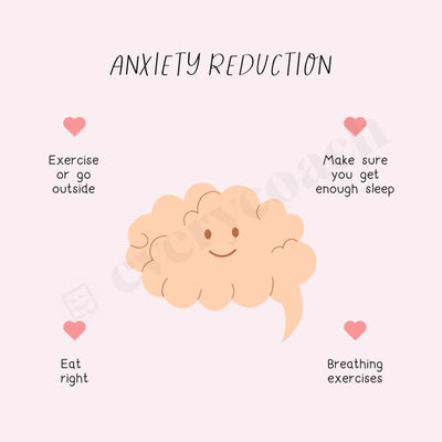 Anxiety Reduction Instagram Post Canva Template