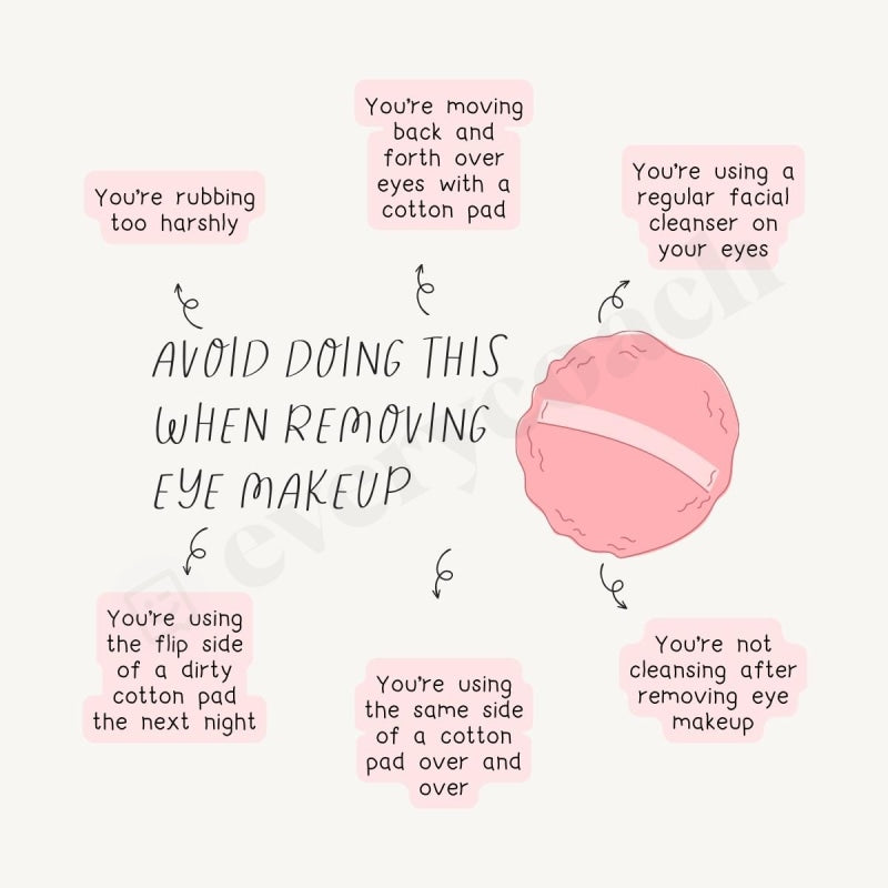 Avoid Doing This When Removing Eye Makeup Instagram Post Canva Template
