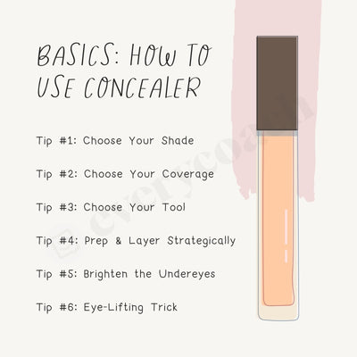 Basics How To Use Concealer Instagram Post Canva Template