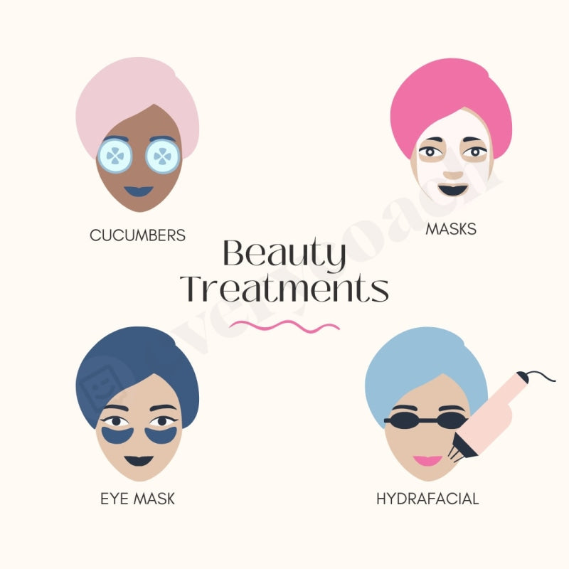 Beauty Treatments Instagram Post Canva Template