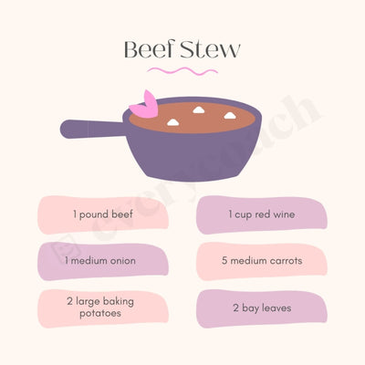 Beef Stew Instagram Post Canva Template