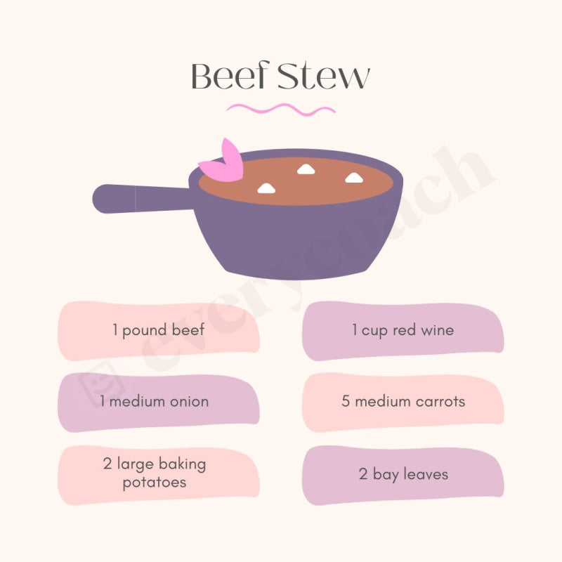 Beef Stew Instagram Post Canva Template