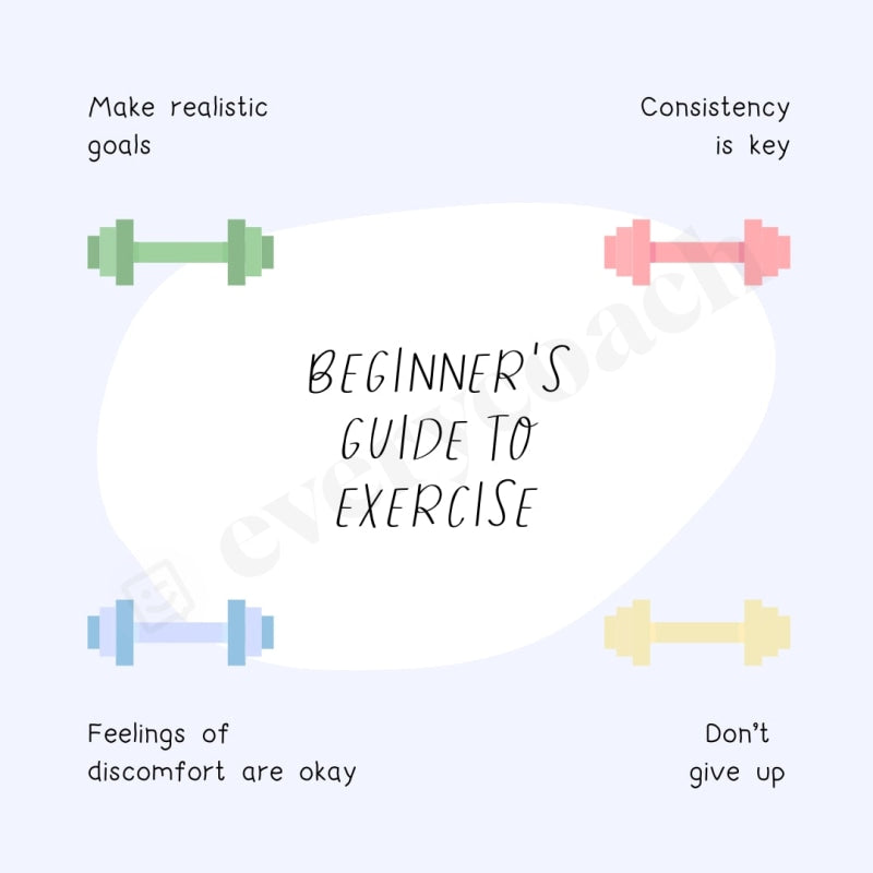 Beginners Guide To Exercise Instagram Post Canva Template
