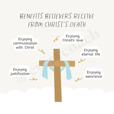 Benefits Believers Receive From Christs Death Instagram Post Canva Template