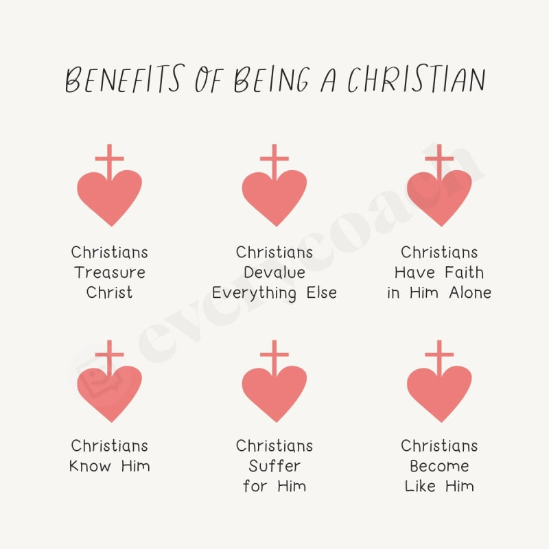 Benefits Of Being A Christian Instagram Post Canva Template