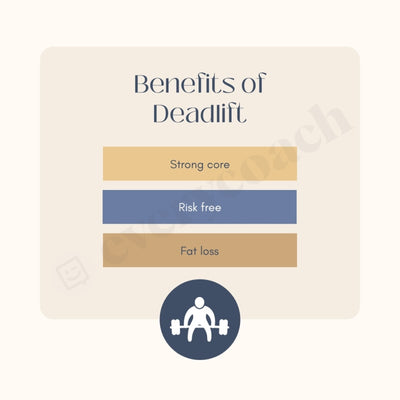 Benefits Of Deadlift Instagram Post Canva Template