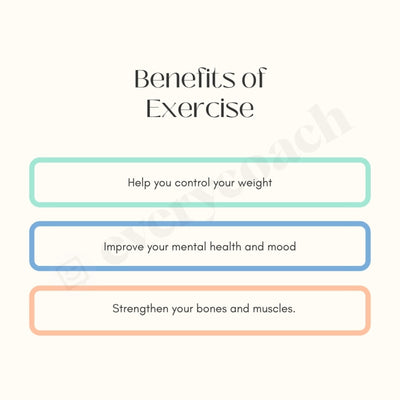 Benefits Of Exercise Instagram Post Canva Template
