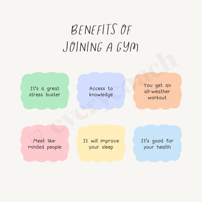 Benefits Of Joining A Gym Instagram Post Canva Template