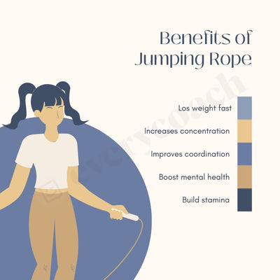 Benefits Of Jumping Rope Instagram Post Canva Template