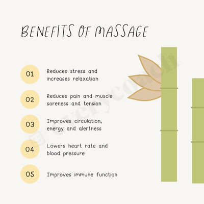 Benefits Of Massage S03212302 Instagram Post Canva Template
