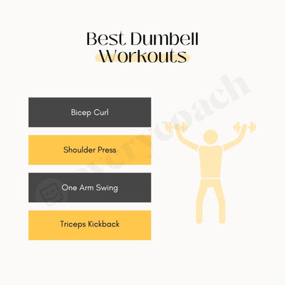 Best Dumbell Workouts Instagram Post Canva Template