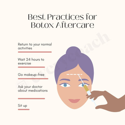 Best Practices For Botox Aftercare S01302301 Instagram Post Canva Template
