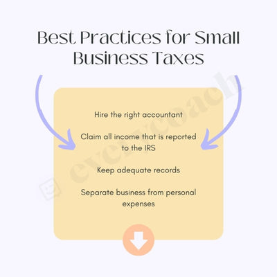 Best Practices For Small Business Taxes Instagram Post Canva Template