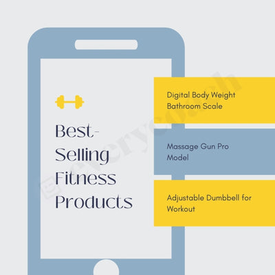 Best-Selling Fitness Products Instagram Post Canva Template