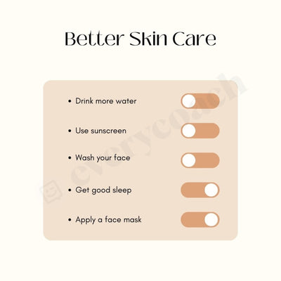 Better Skin Care Instagram Post Canva Template