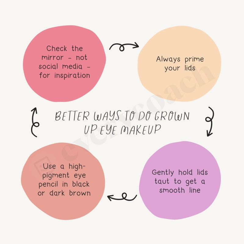 Better Ways To Do Grown Up Eye Makeup Instagram Post Canva Template