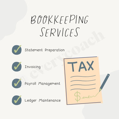 Bookkeeping Services Instagram Post Canva Template