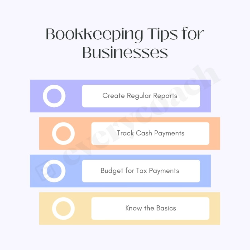 Bookkeeping Tips For Businesses Instagram Post Canva Template