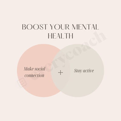 Boost Your Mental Health Instagram Post Canva Template