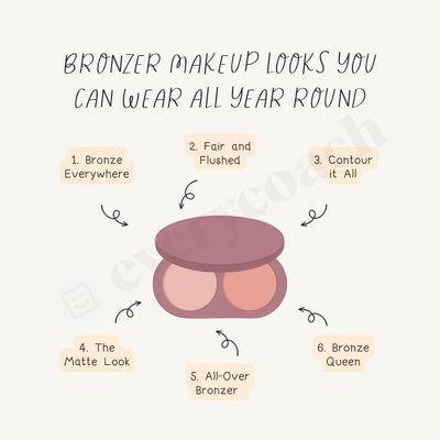 Bronzer Makeup Looks You Can Wear All Year Round Instagram Post Canva Template