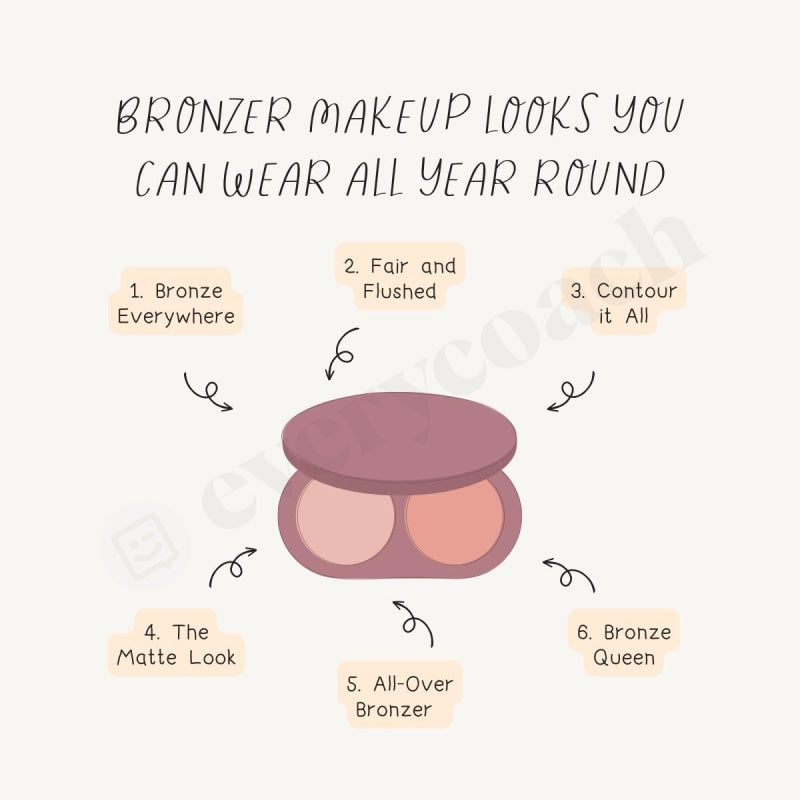 Bronzer Makeup Looks You Can Wear All Year Round Instagram Post Canva Template