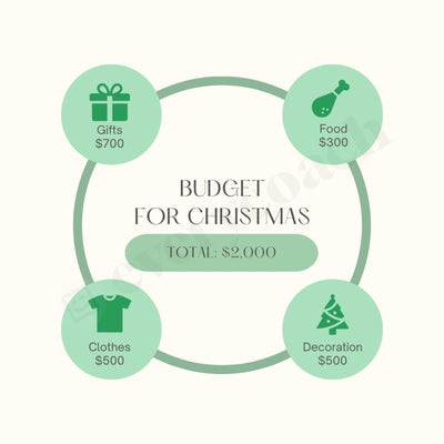 Budget For Christmas Instagram Post Canva Template