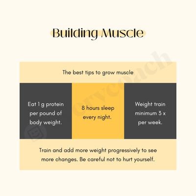 Building Muscle Instagram Post Canva Template