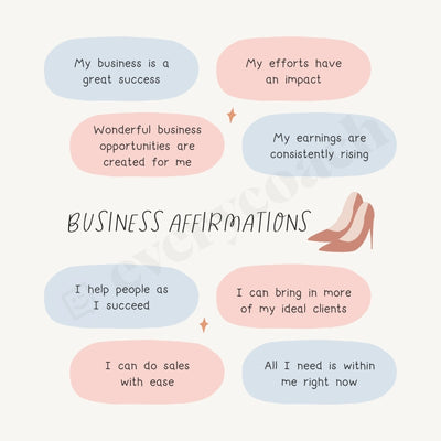 Business Affirmations Instagram Post Canva Template