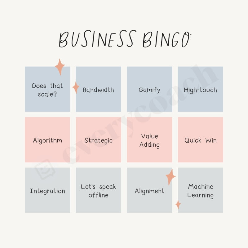 Business Bingo Instagram Post Canva Template