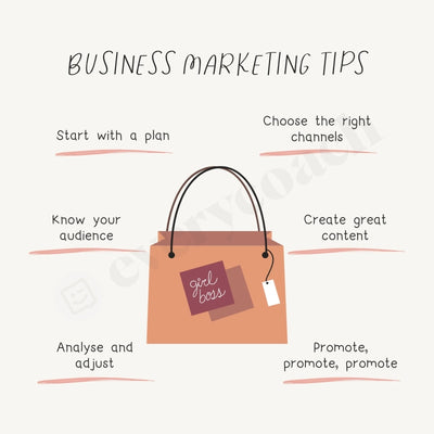 Business Marketing Tips Instagram Post Canva Template