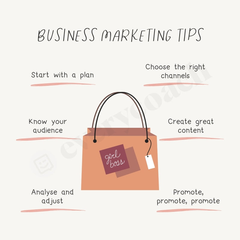 Business Marketing Tips Instagram Post Canva Template – everycoach