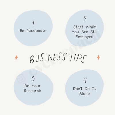 Business Tips Instagram Post Canva Template