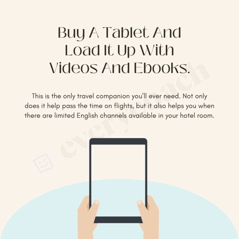 Buy A Tablet And Load It Up With Videos Ebooks. Instagram Post Canva Template