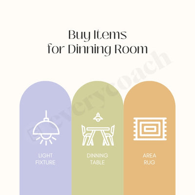 Buy Items For Dinning Room Instagram Post Canva Template