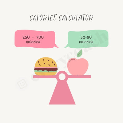 Calories Calculator Instagram Post Canva Template