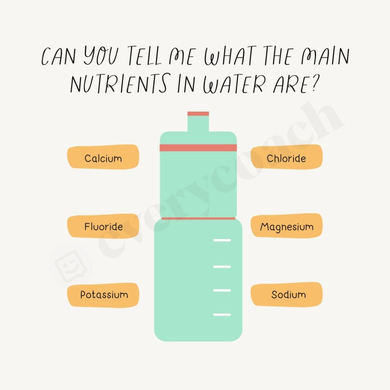 Can You Tell Me What The Main Nutrients In Water Are Instagram Post Canva Template
