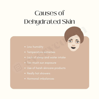 Causes Of Dehydrated Skin Instagram Post Canva Template