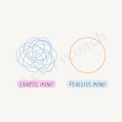 Chaotic Mind Or Peaceful Instagram Post Canva Template