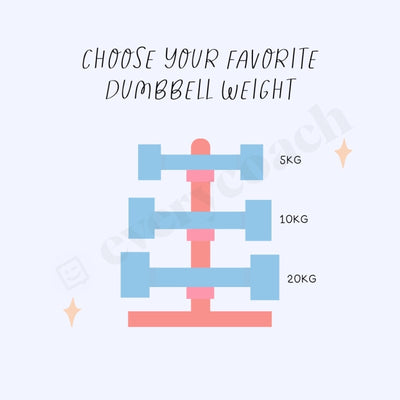 Choose Your Favorite Dumbbell Weight Instagram Post Canva Template