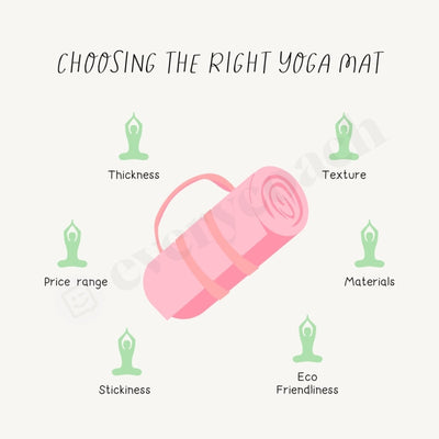 Choosing The Right Yoga Mat Instagram Post Canva Template