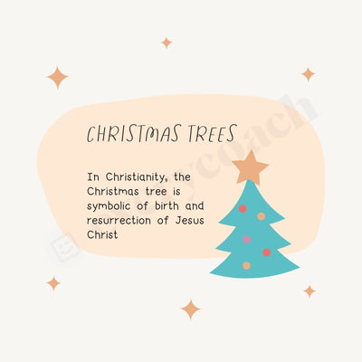 Christmas Trees Instagram Post Canva Template