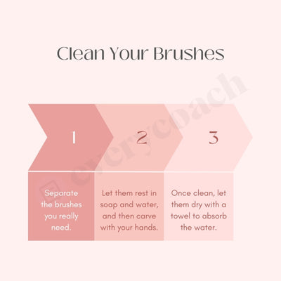 Clean Your Brushes Instagram Post Canva Template
